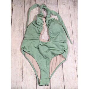 ACQUA DE LUXE Women's One Piece Swimwear Halter Brazil Size Small